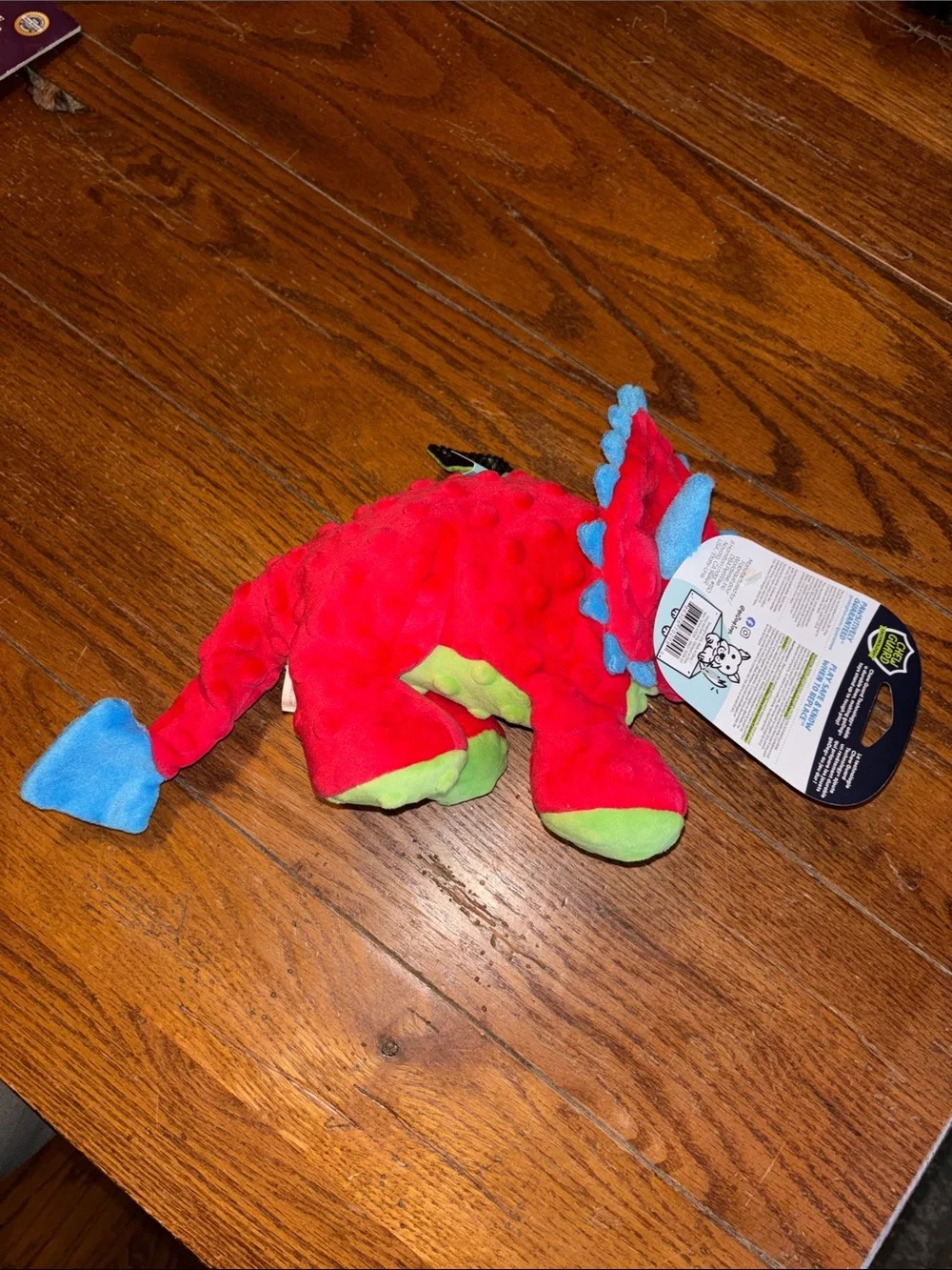 Go Dog! Bright Red & Blue Plush Dog Toy